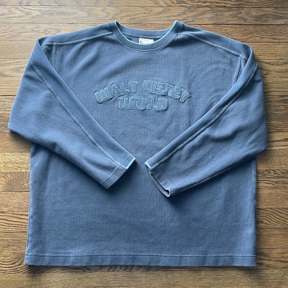 Disney Other - Vintage Walt Disney World Parks Ribbed Sweatshirt Embroidered